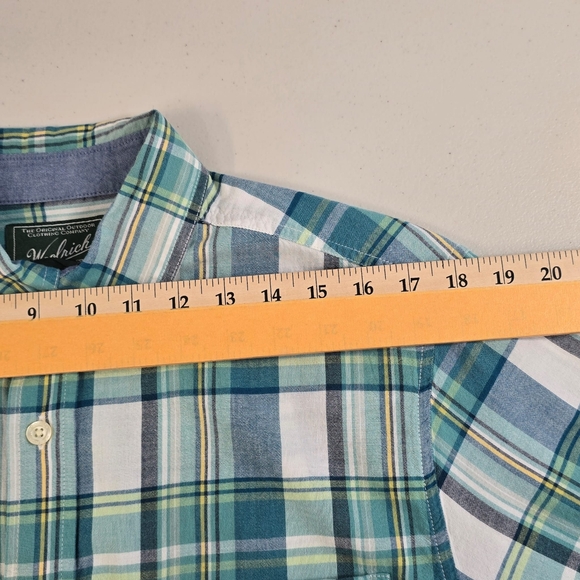 Vintage Woolrich Men's Green  Plaid Short Sleeve Button Up Shirt Size M - Picture 7 of 11